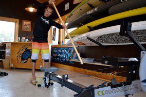 Jay Wild Trains on SUP Paddling Adapter Jay Wild on SUP Paddling Adapter